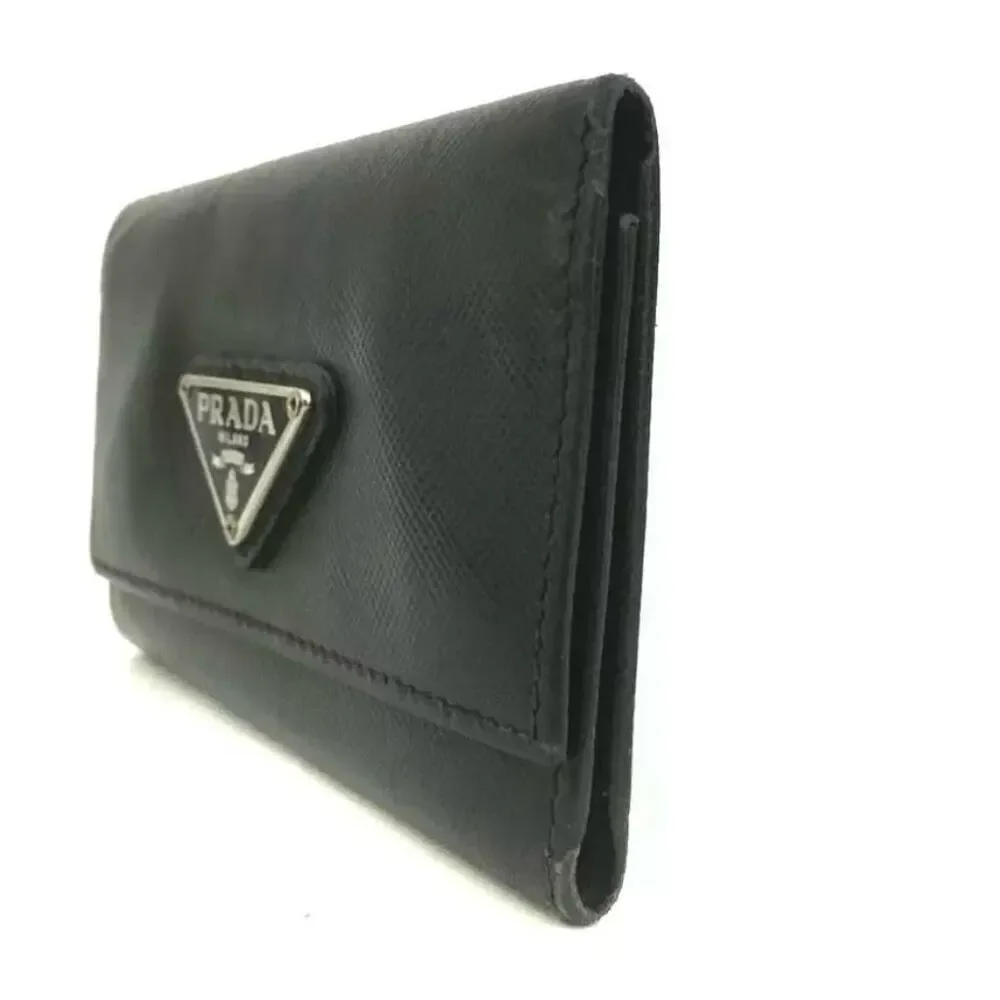 Prada Saffiano Leather Black Key Case Unisex - Picture 2 of 12